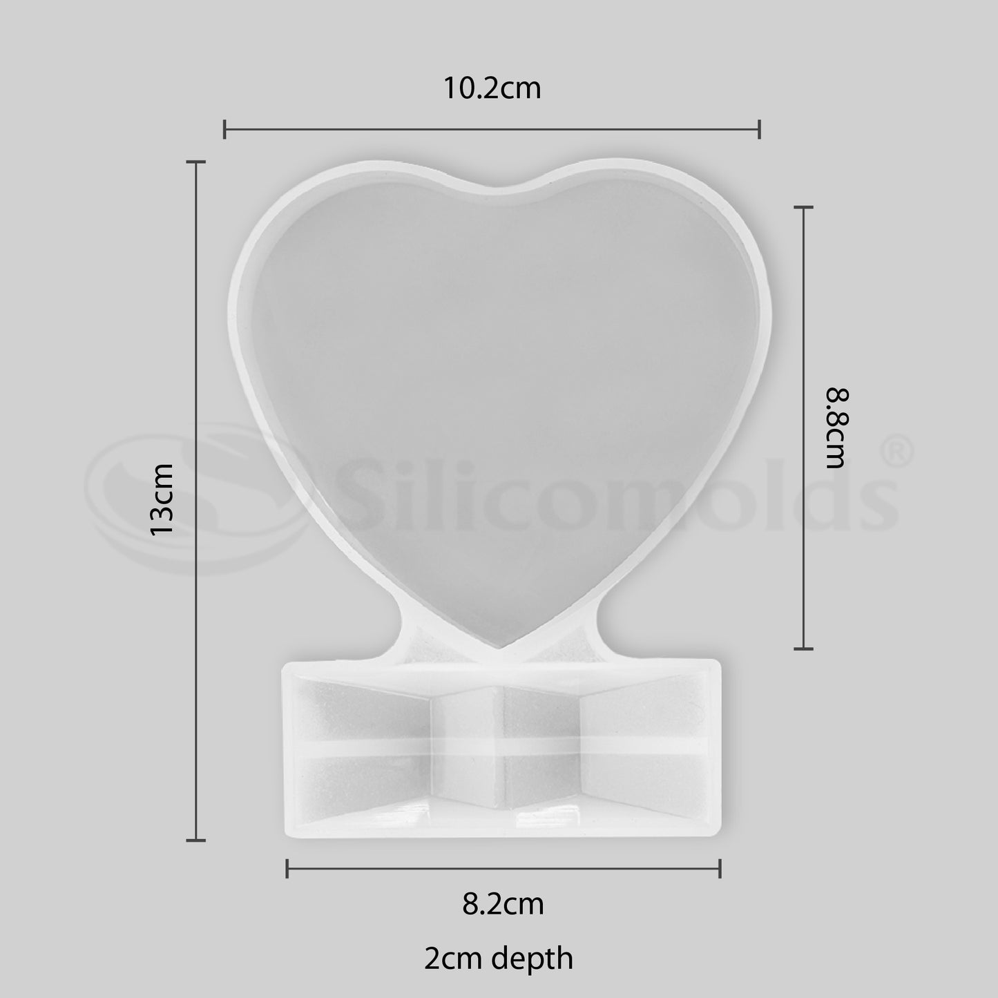 Silicomolds Heart Shape Photo Frame Mold URP172RM