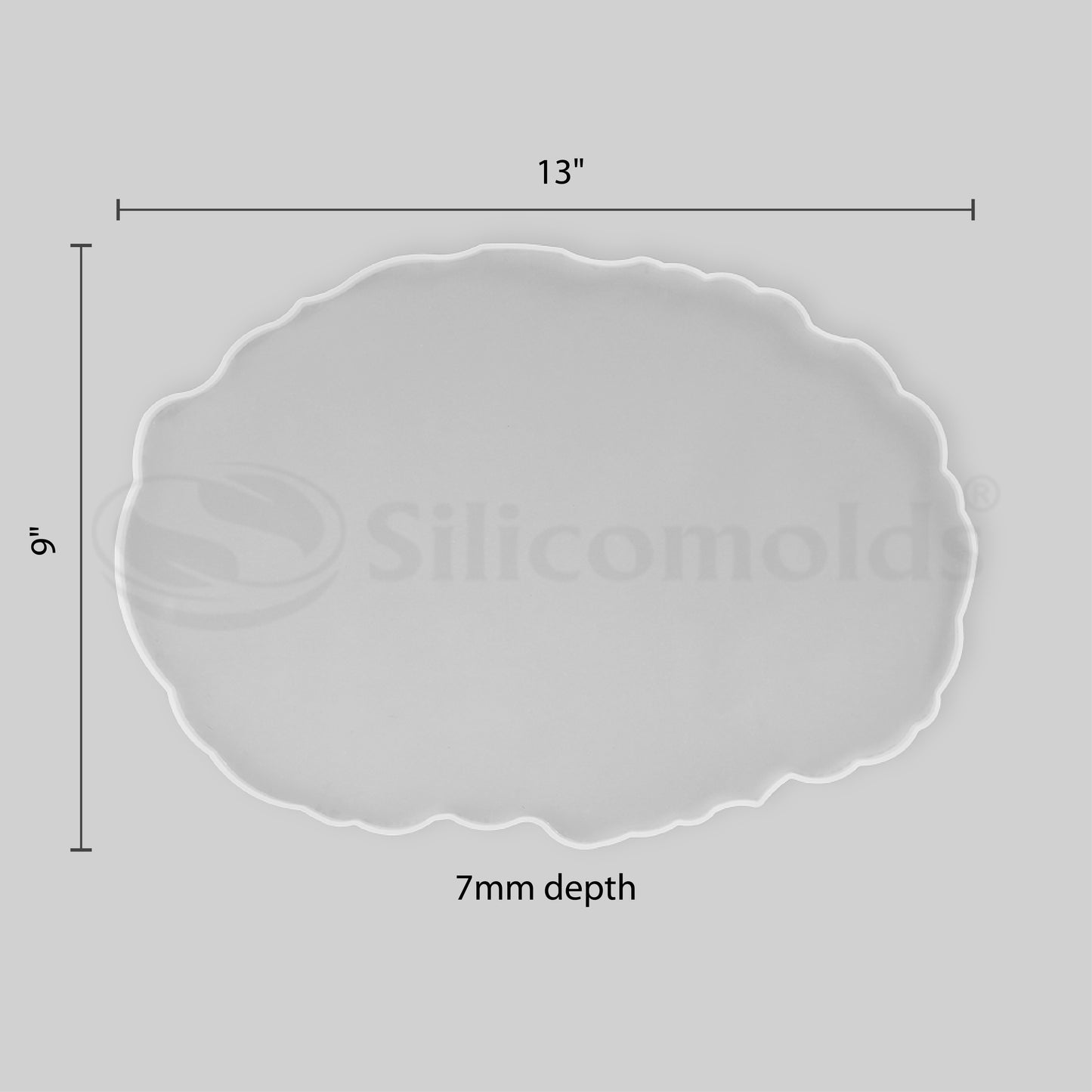 SILICOMOLDS 13" x 9" OVAL AGATE MOLD URP174RM