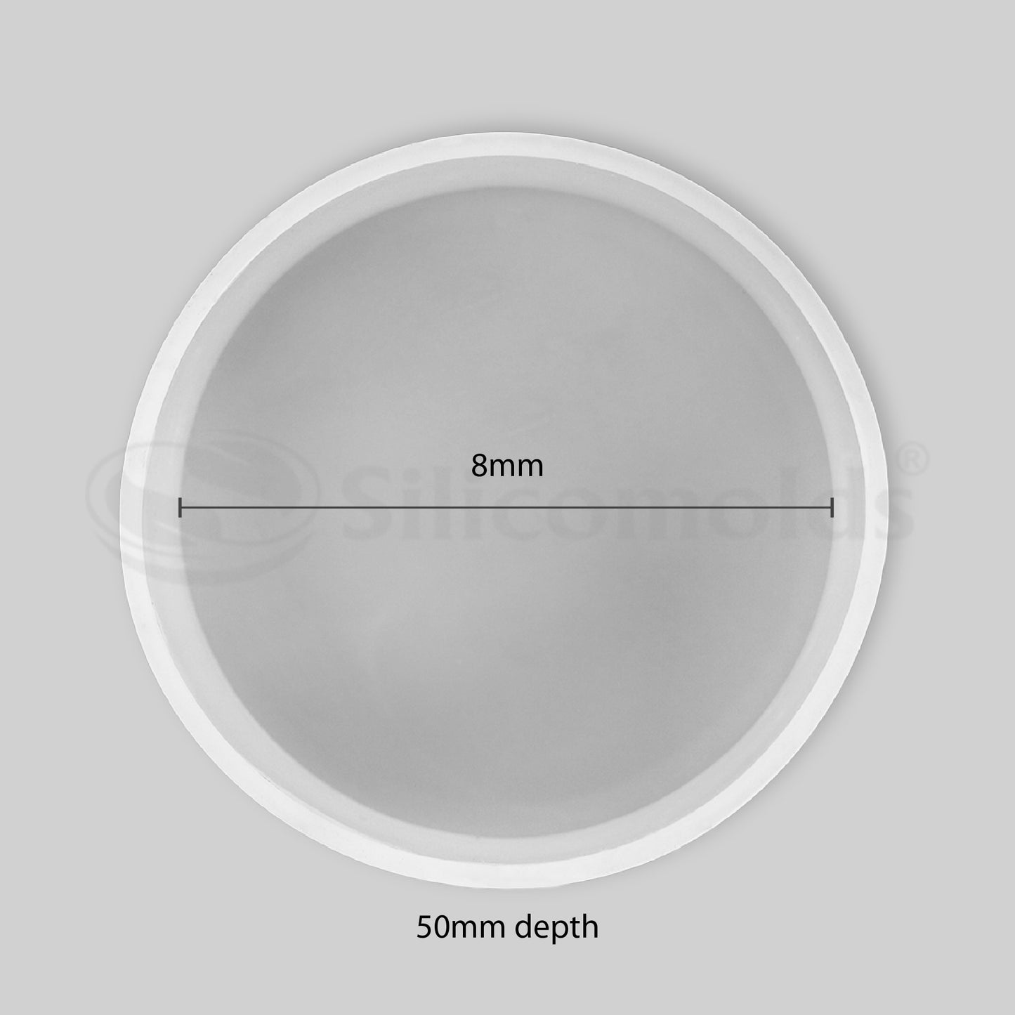 SILICOMOLDS - 8" X 50mm - ROUND DEEP CASTING MOLD - URP192-RM