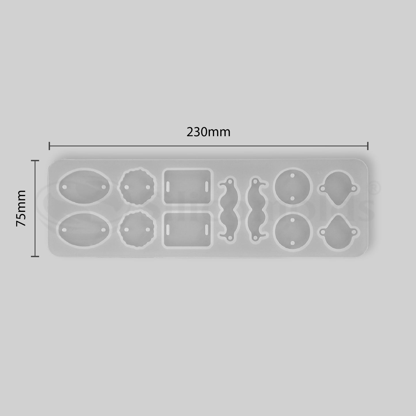 SILICOMOLDS - MOUSTACHE RAAKHI MOLD - URP200-RM"