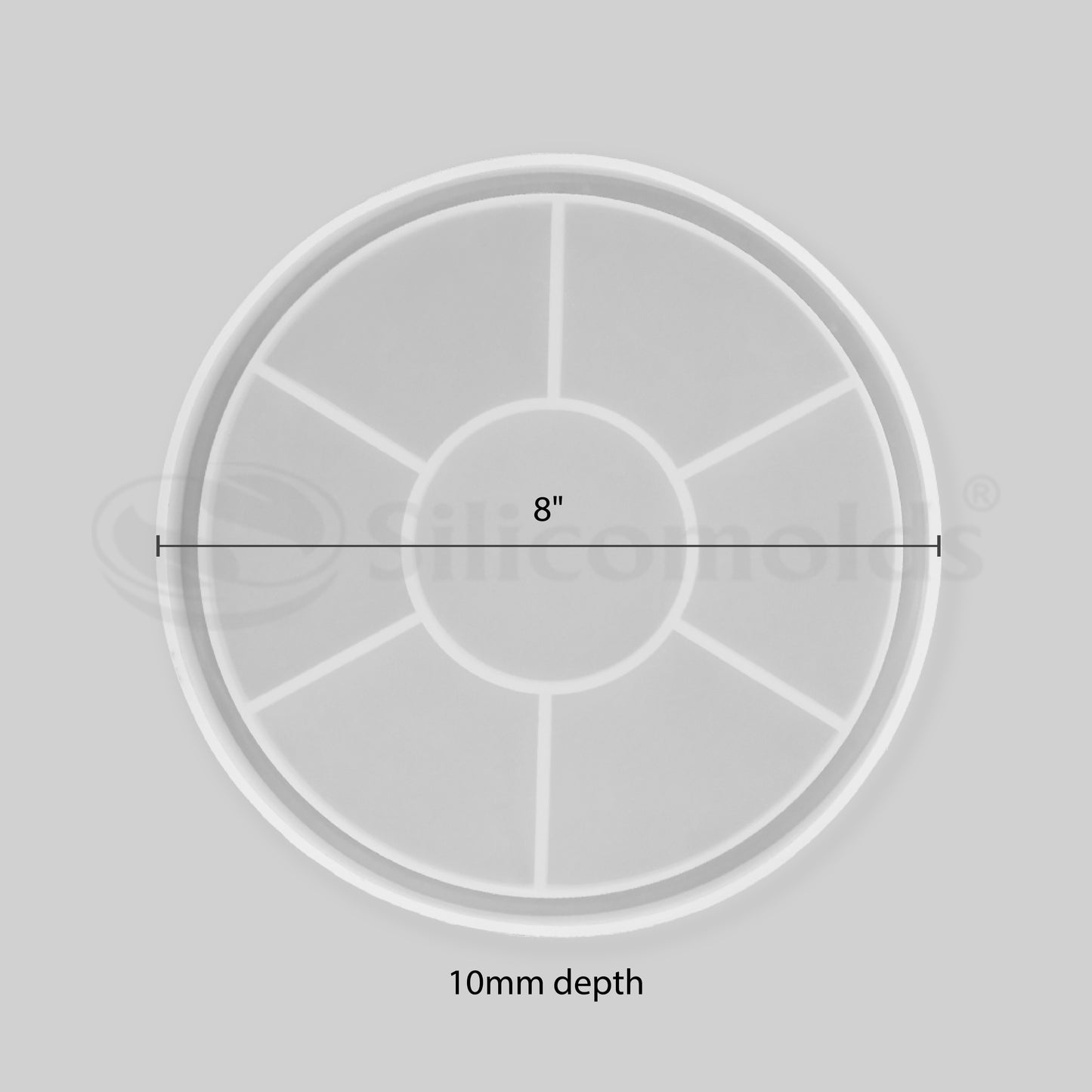 SILICOMOLDS - 8" X 10MM - TRINKET TRAY - MOLD - URP213-RM