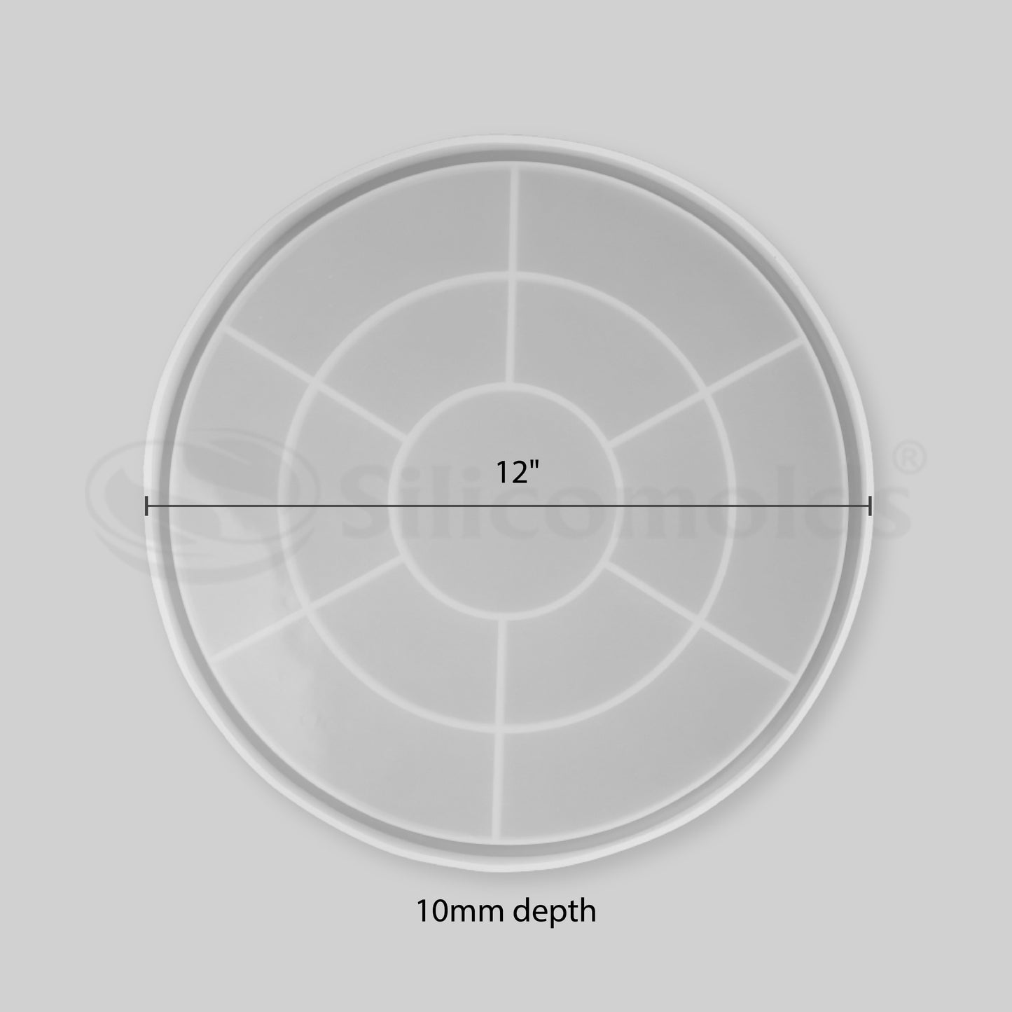 SILICOMOLDS 12 x 10 mm TRINKET TRAY MOLD URP214RM