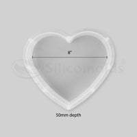 SILICOMOLDS - 8" X 50MM HEART DEEP CASTING - URP232-RM