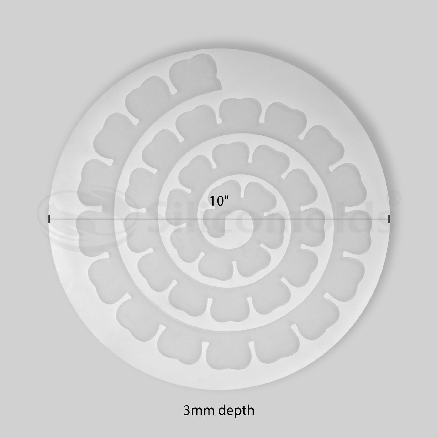 Silicomolds 3d Flower Mold Round URP248 RM