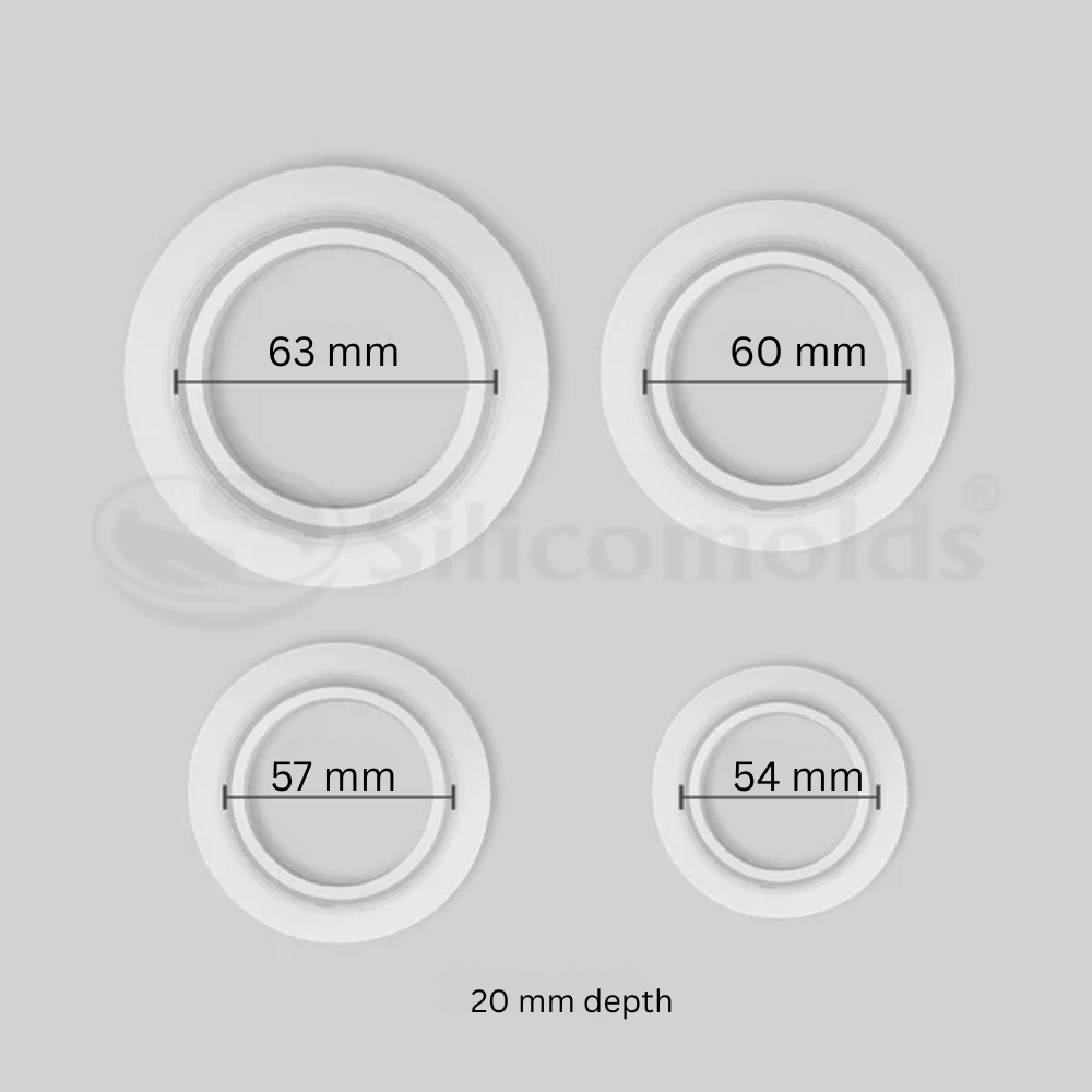 SILICOMOLDS - BANGLE MOLDS SET OF 4 - URP186- RM