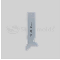 SILICOMOLDS - WHALE TAIL BOOKMARK RESIN MOLD- 6" X 30MM X 3MM - URP096-RM