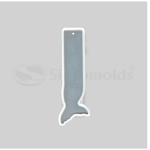 SILICOMOLDS - WHALE TAIL BOOKMARK RESIN MOLD- 6" X 30MM X 3MM - URP096-RM