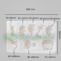Silicomolds-8 shapes - animal concrete mold-URP424RM