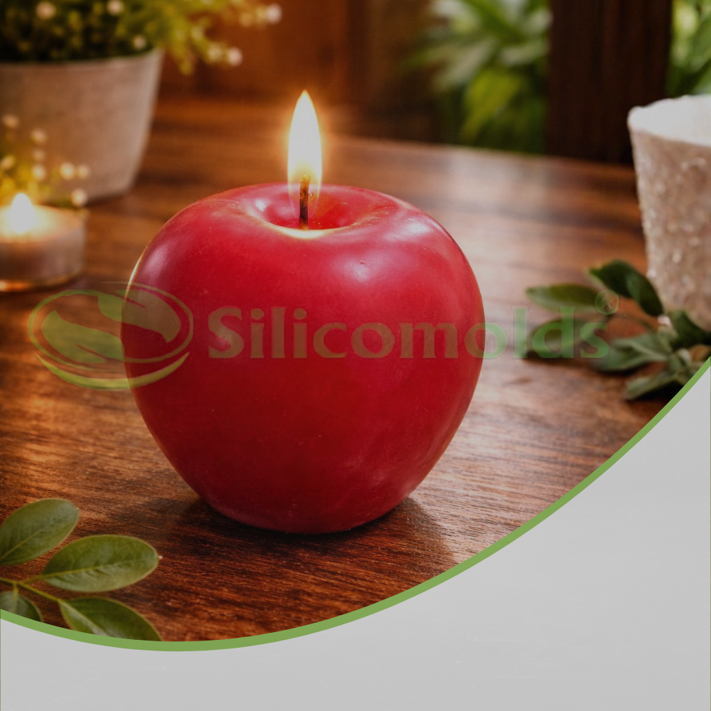 Silicomolds - Apple Fruit Candle / Wax / Soap SIlicone Mold - URP396CM