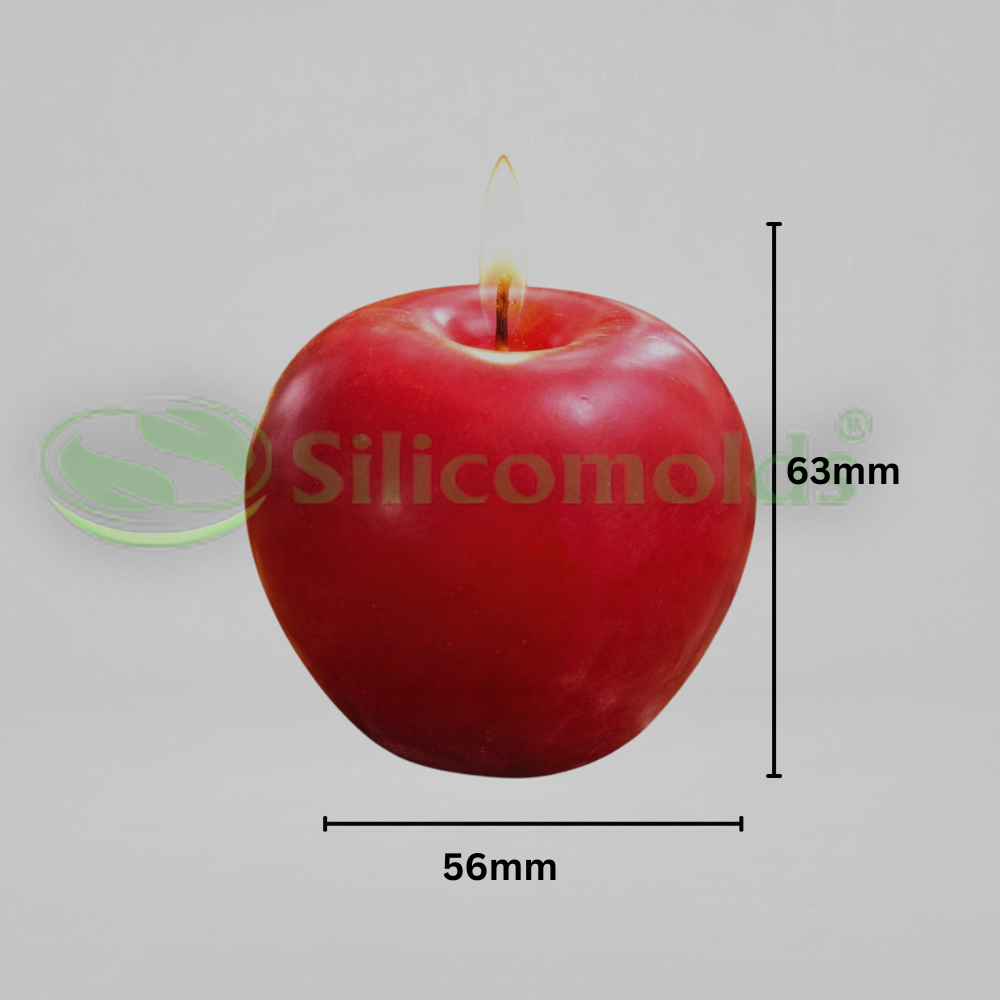 Silicomolds - Apple Fruit Candle / Wax / Soap SIlicone Mold - URP396CM