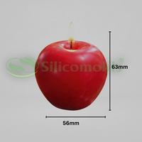 Silicomolds - Apple Fruit Candle / Wax / Soap SIlicone Mold - URP396CM