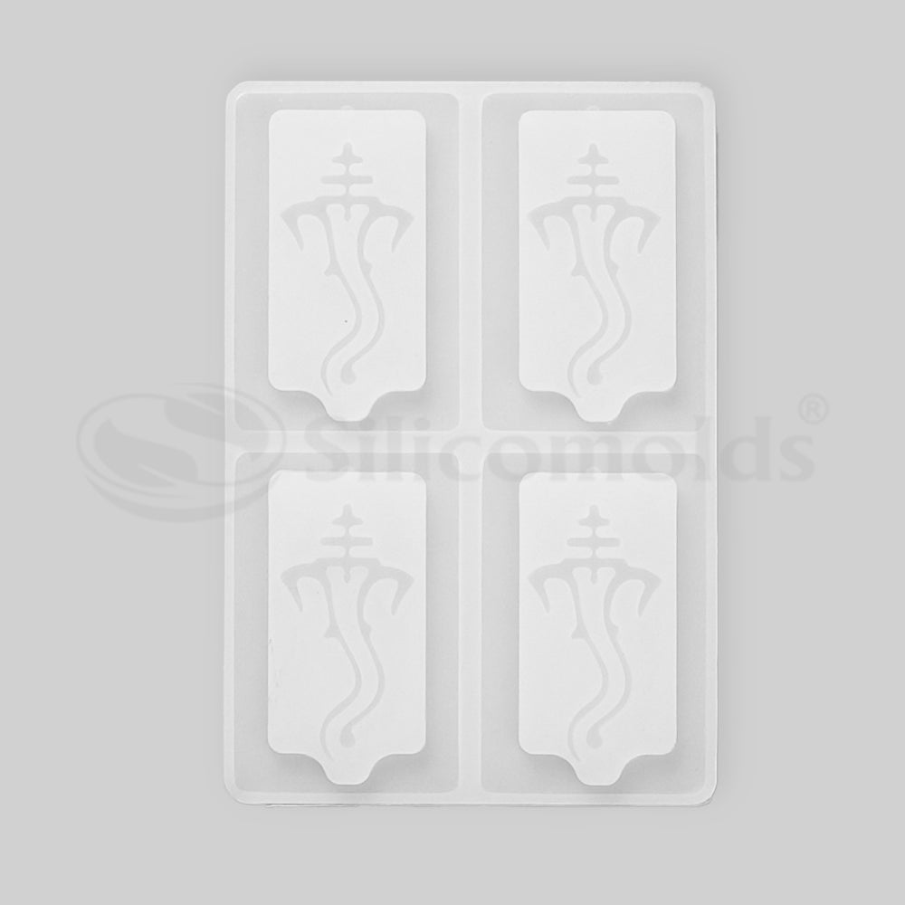 SILICOMOLDS-Ganesh Rectangle Shape Keychain Molds-URP315RM