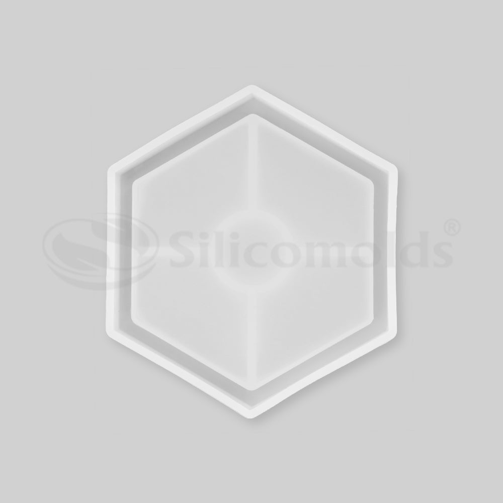 SILICOMOLDS - 4" HEXAGONAL TRINKET MOLD - URP136-RM