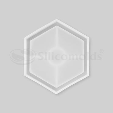 SILICOMOLDS - 4" HEXAGONAL TRINKET MOLD - URP136-RM