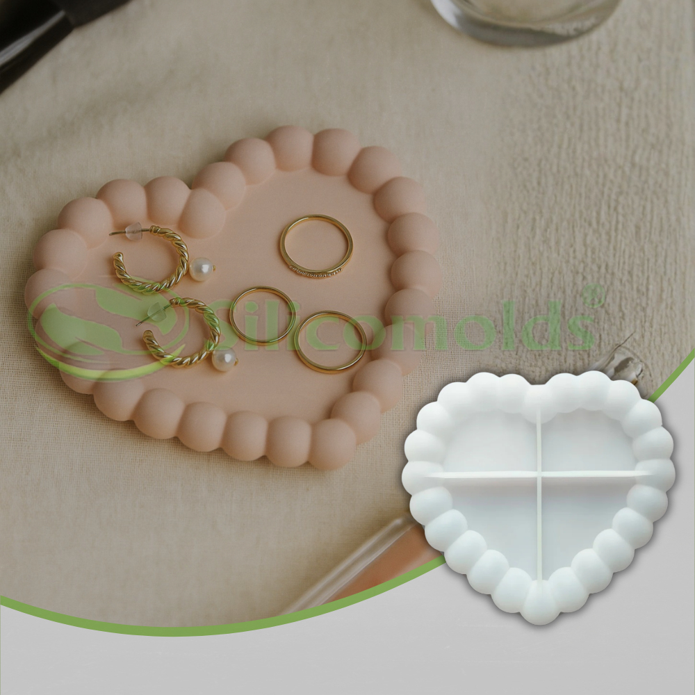 Silicomolds - 5" Heart Shape Bubble coster - URP40
