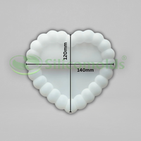 Silicomolds - 5" Heart Shape Bubble coster - URP40