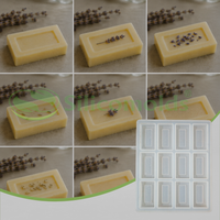 SILICOMOLDS - 9gms - Rectangle - 12 Cavities Silicone Soap Mold-URP410SM
