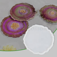 SILICOMOLDS - 5" AGATE COASTER MOLD - URP128- RM