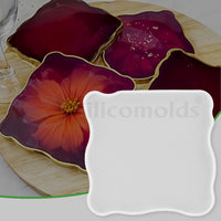 "SILICOMOLDS - 3.8"" X 3.8 X 5MM"" AGATE SQUARE MOLD - URP166-RM