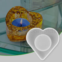 SILICOMOLDS - HEART HAPE - TEALIGHT CANDLE HOLDER MOLD - URP155- RM