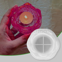 SILICOMOLDS - LOTUS SHAPE TEALIGHT CANDLE HOLDER DESIGN -2 - SILICONE MOLD URP225-RM