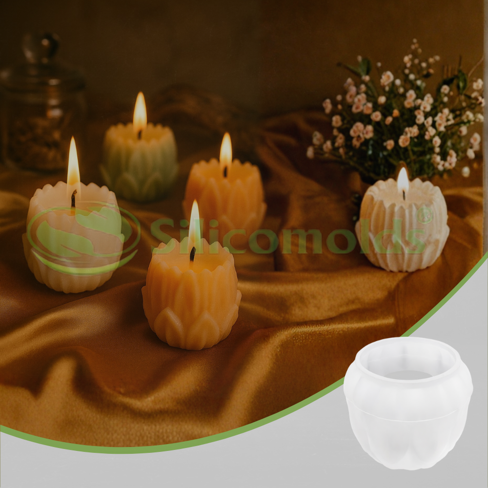 Silicomolds - Lotus Shape Candle / Wax Silicone Mold - URP361CM