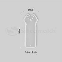 Silicomolds Small Cat 4 Bookmark Resin Mold URP093 RM