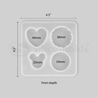 Silicomolds Resin Pop Socket Mold Mickey 3 Shapes - URP083 RM