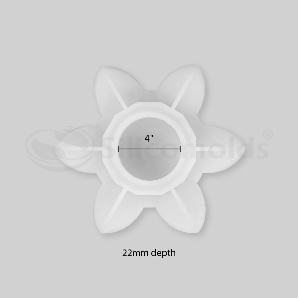 SILICOMOLDS - LOTUS SHAPE TEALIGHT CANDLE OLDER - SILICONE MOLD - DESIGN - 3 URP226-RM