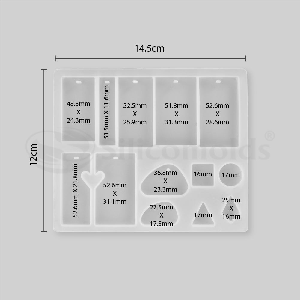 "SILICOMOLDS - KEYCHAIN MOLD - 13 CAVITY - URP050 - RM"