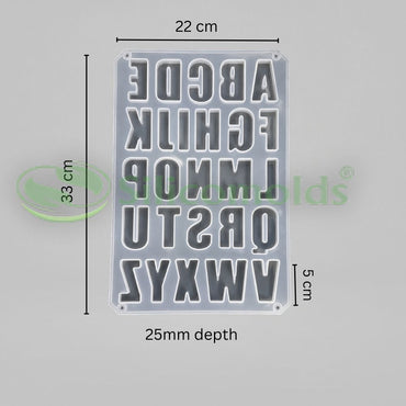 silicomolds - Alphabet Decorative Concrete Molds-URP418RM