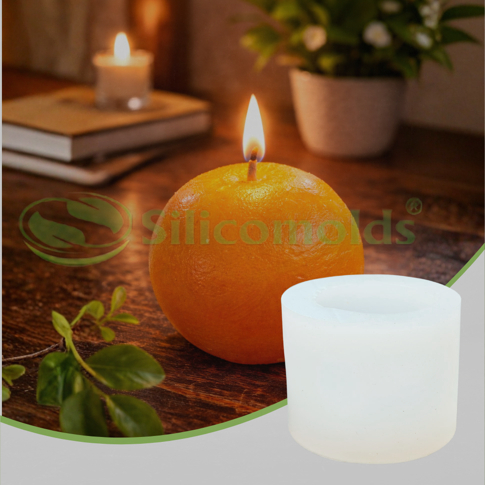 Silicomolds - Orange Fruit Candle / Wax / Soap Silicone Mold - URP392CM