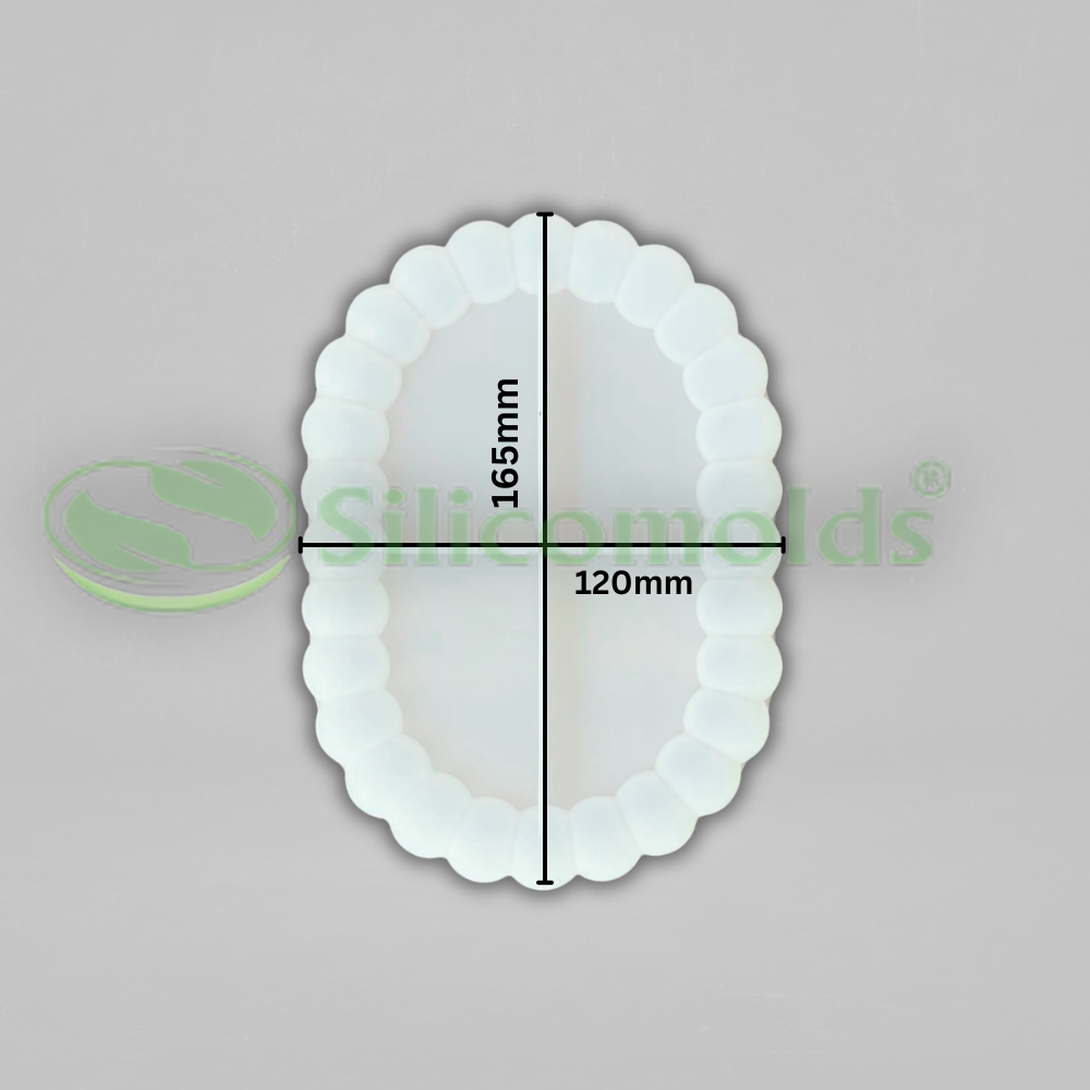 Silicomolds - Oval Shape Bubble Coaster Mold - URP402RM