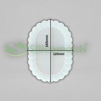 Silicomolds - Oval Shape Bubble Coaster Mold - URP402RM