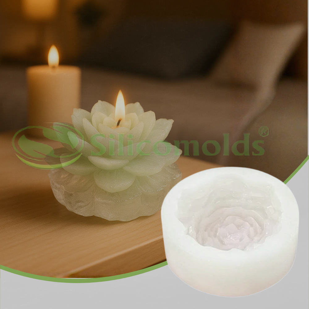Silicomolds - Peony Flower Candle / Wax Silicone Mold - URP363CM