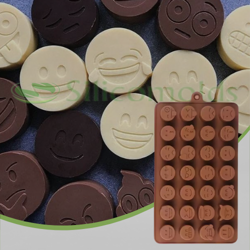 SILICOMOLDS - SMILEY CHOCOLATE MOLD PACK OF 2- URP008CM