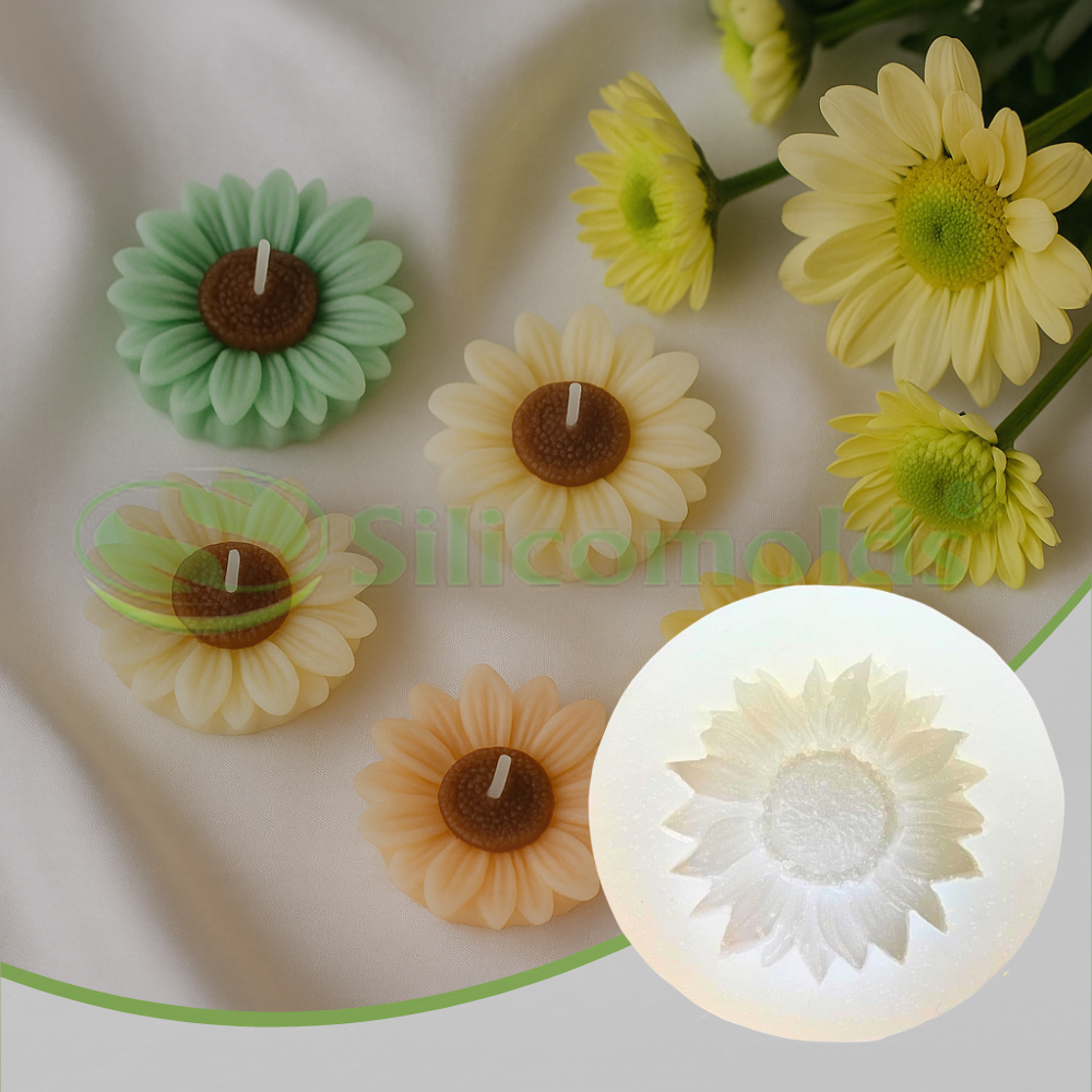 Silicomolds - Sunflower Shape Candle / Wax Silicone Mold - URP360CM