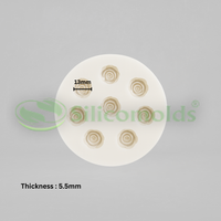 SILICOMOLDS - TINY ROSE SHAPE CANDLE / WAX 8 CAVITIES SILICONE MOLD - URP358CM
