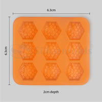 SILICOMOLDS - 70gms-Honey Bee – 9 Cavities Silicone Soap Mold -URP042SM