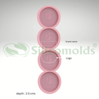 SILICOMOLDS - 100gms - Oval - 4 cavities -  Silicone Soap Mold With Customised Logo.
