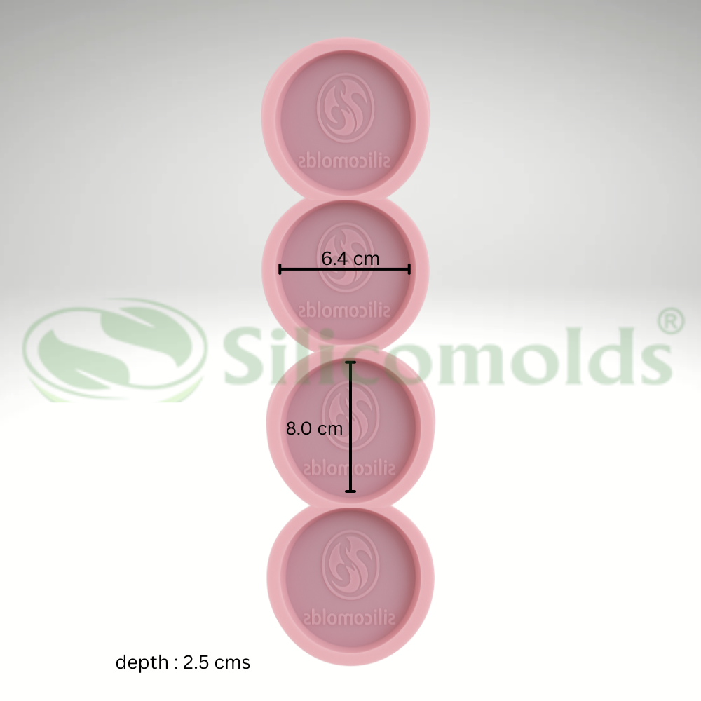 SILICOMOLDS - 100gms - Oval - 4 cavities -  Silicone Soap Mold With Customised Logo.