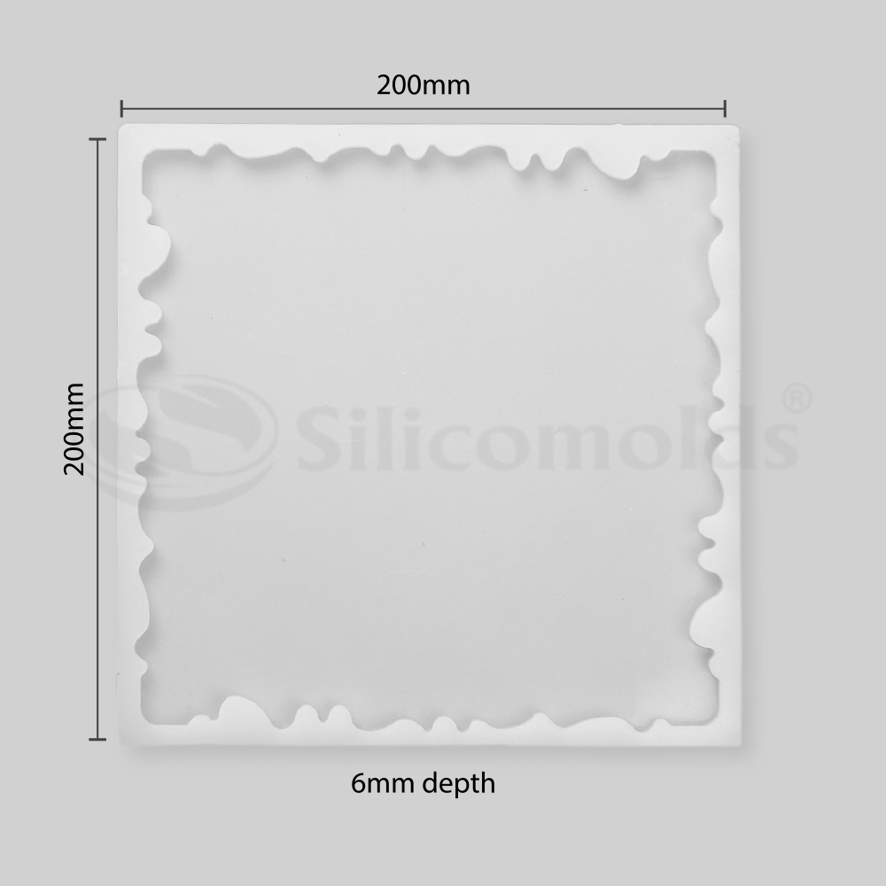 SILICOMOLDS-8" Square Agate Tray Mold- URP234RM