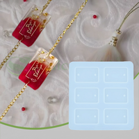 SILICOMOLDS- 1.4" Rectangular Shape 6 Cavity Rakhi Mold - URP336RM