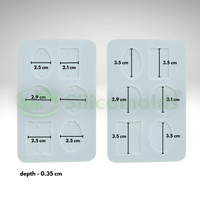SILICOMOLDS-1.4" mix pattern  Rakhi Mold - URP341RM
