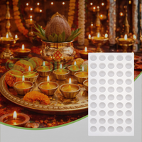 Silicomolds - Ghee Diya Mold -7gms - Flat Bottom - 27 X 14 mm - 50 Cavities - URP369GD