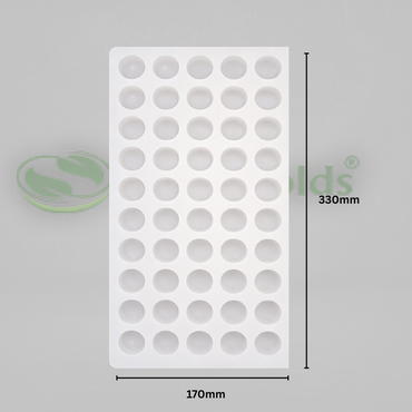 Silicomolds - Ghee Diya Mold - 6gms - Flat Bottom -  27 X 14mm - 50 Cavities - URP371GD