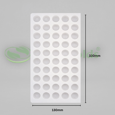 Silicomolds - Ghee Diya Mold - 6gms - Flat Bottom -  27 X 14mm - 50 Cavities - URP371GD