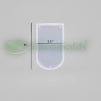 SILICOMOLDS-5" x 2.5" semi oval toran-URP435RM